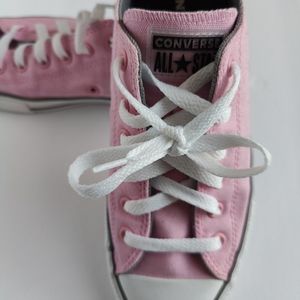 Girls Pink Converse All Stars Size 5